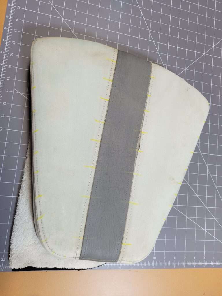 Marine vinyl boat cushion fabric sample for upholstery color matching