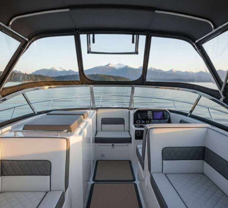 Modern boat canvas and upholstery glow-up