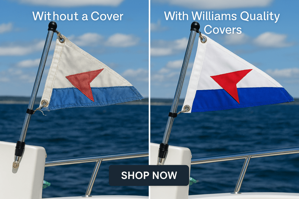 Williams Quality Covers Burgee and Flag covers with and without protection