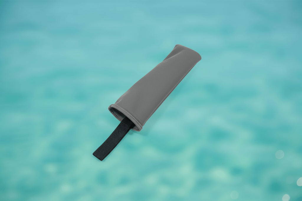 Flag and burgee cover in Cadet Grey Sunbrella